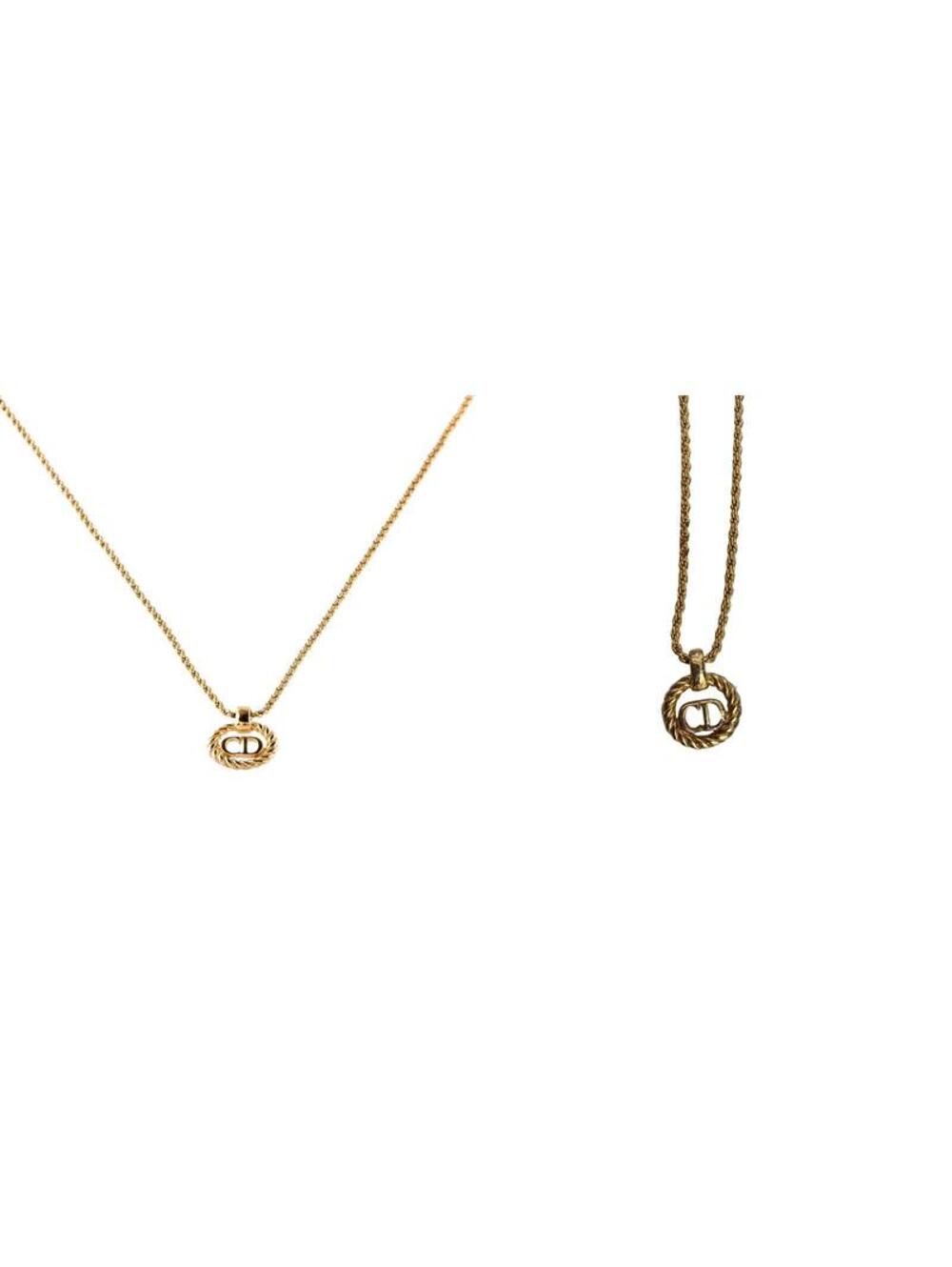 $410 Dior Vintage 'CD' Pendant Necklace - Picture 2 of 4